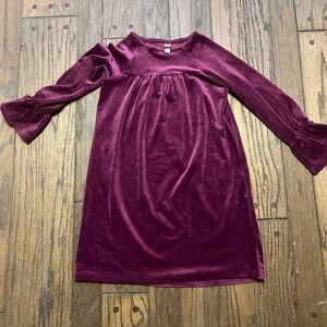 Velvet Kids Dress in Purple